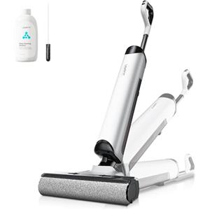 uwant D500 Aspirapolvere Lavapavimenti Senza Fili, Design Piatto a 180°, Deodorizzazione Serbatoi, 17000 Pa, Asciugatura Con Aria Calda a 65 °C Design Anti-Groviglio, IPX6 Spazzola impermeabile