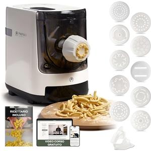 CLASSE ITALY PASTAIO Macchina per la Pasta con 11 trafile. Pasta Maker, bilancia integrata, 800g di pasta per ciclo, realizza 15 tipi di pasta, 5 ANNI GARANZIA ITALIA