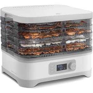 Springlane Kitchen SPRINGLANE Essiccatore in acciaio inox Dora, disidratatore, essiccatore per frutta, carne ed erbe aromatiche (Bianco/Grigio)