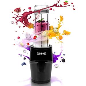 Duronic BL510 Mini frullatore elettrico 500W, Frullatore portatile con borraccia da 570ml senza BPA, Blender compatto portatil. Frullatore per smoothie, cocktail, cibo per bebe, frullati