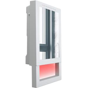 Radialight QUADRO VISIO Termoventilatore da parete per Bagno con Specchio e barra portasalviette | Termostato Elettronico e Programmazione Settimanale 1000W/1800W