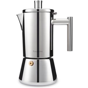 Easyworkz Diego Caffettiera Macchina per Espresso Italiana in Acciaio Inox 12 Tazze, 520 ml, per fornello
