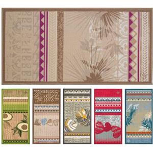 Olivo Tappeti OLIVO.shop SURF Tappeto cucina antiscivolo lavabile stampato, passatoia multiuso colorata, 6 disegni varie misure (NATURE BEIGE, 40 x 60 cm)