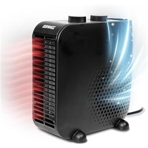 Duronic Stufetta Elettrica Portatile 2000W, Termoventilatore Compatto Silenzioso, 3 Modalità, Termostato Regolabile, Protezione Anti-Ribaltamento, Mini Heater per Casa e Ufficio (HV21)