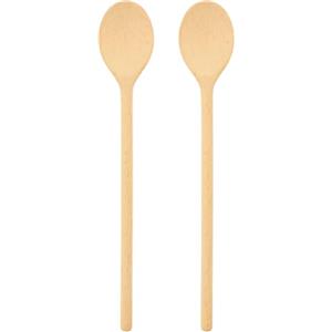 teemando® 2 cucchiai da cucina in legno di marca ovale, 25 cm, per cucinare e cuocere