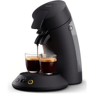 Philips Machine a café dosette SENSEO ORIGINAL+ Philips CSA210/61, Booster d'arômes, Crema plus, 1 ou 2 tasses, Noir Carbone