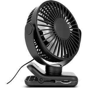 AXFEE Mini Ventilatore USB, Ventilatore Portatile Silenzioso Con Clip, 3 Velocità 360° Rotante, con Forte Flusso d'aria, Funzionamento Silenzioso Mini Fan, per Ufficio, Casa, Campeggio, Passeggino