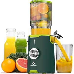 LINKChef Estrattore Frutta e Verdura, 200W Centrifuga Frutta e Verdura, 1.2L Estrattore di Succo a Freddo di Riempimento da 115 mm, Facile da Pulire, BPA Free, Verde