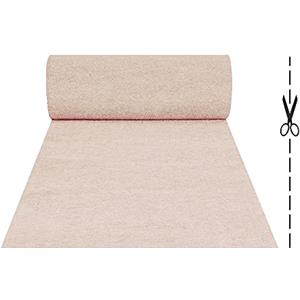 Olivo Tappeti OLIVO.shop | ROTOLO PASSATOIA Avorio su misura effetto moquette per matrimoni ed eventi, tappeto a corsia, guida per cerimonie e negozi con fondo antiscivolo ROPAS (1 metro)