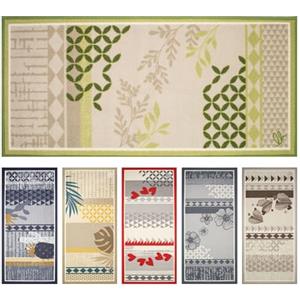 Olivo Tappeti OLIVO.shop SURF Tappeto cucina antiscivolo lavabile stampato, passatoia multiuso colorata, 6 disegni varie misure (Plants, 40x60 cm)