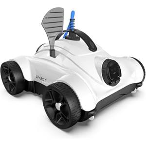 WYBOT Grampus 400 Robot Piscina - Aspirapolvere per Piscina con Cavo 10 Metri, Autopulente, Doppio Motore, Timer Regolabile (1, 2 o 3 Ore), Filtro 180μm, Ideale per Piscine Fuori Terra (Bianco)