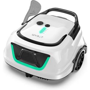 WYBOT (Aggiornamento 2025)WYBOT A1 Robot Piscina, Autonomia 120 Min, Robot Piscina Senza Fili con Doppio Filtro per Piscine Fuori Terra Fino a 100 m²,2,5 Ore di Carica Completa Veloce(Verde Bianco Perlato)