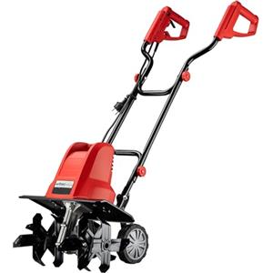 Wiltec Motozappa elettrica per giardino, 1500 W 400 rpm, 24 lame, Elettrozappa Fresa per orto