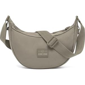 Johnny Urban Borsa a Tracolla Donna e Uomo Grigio - Ally Small - Piccola Borsa Mezzaluna - Crossbody Moon Bag - Marsupio Rotonda con Tracolla Regolabile - Idrorepellente