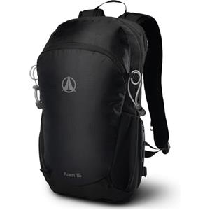 Terra Peak® Zaino da Trekking 15 litri uomo donna nero (AREN 15 PICCOLO) - Zaino da escursionismo, viaggio sportivo e montagna da esterno ergonomico e impermeabile Hiking e escursioni, traspirante