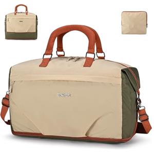 SPAHER Espandibile Pieghevole Borsone da Viaggio Aereo Grande con Tasca Umida 40L Bagaglio a Mano Donna Uomo Borsa da Cabina Weekend Palestra Piscina Impermeabile Travel Duffel Cabin Bag