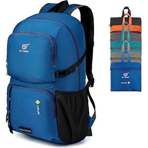 SKYSPER Zaino Ultraleggero Pieghevole 30L, Resistente all'Acqua Con Strisce Riflettenti per Trekking, Hiking, Escursione, Viaggio - Uomo Donna, Zaffiro