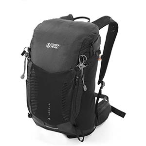 Terra Peak® Zaino da Trekking 20 litri uomo donna nero AIRANT 20 PICCOLO - Zaino da escursionismo, viaggio sportivo e alpinismo ergonomico impermeabile per Hiking e escursioni, traspirante