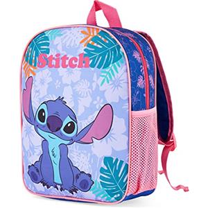 Disney Zainetto Bambina Stitch Frozen Minnie Zainetto Asilo Bambina Elementare Zaino Bambina per Scuola Materna Gita Viaggi Regalo Bambine Anna Elsa Stitch Gadget (Blu Stitch)