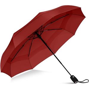 Repel Umbrella Repel Ombrello Pieghevole Antivento - Facile Apertura Automatica - Ombrello Pioggia Compatto e Durevole, Struttura in Fibra di Vetro Resistente, Cupola Impermeabile - Adatto a uno Zaino o a una Borsa