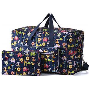 Arxus Grande Borsone Pieghevole da Borsone da Trasporto con Borsa da Viaggio e Tracolla (Blue Lion)