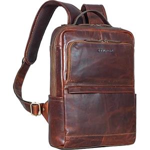 STILORD "Albie" Zaino Porta Pc Pelle 13.3 Pollici uomo e donna Business Backpack per Ufficio Lavoro Università Zaini Vintage in Vera Pelle Colore:florida - marrone