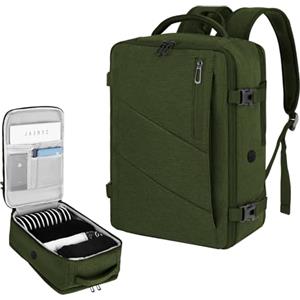 VOESLD Zaino per Ryanair 40x20x25, Zaino da Viaggio Aereo Bagaglio a Mano Verde Zaini Porta PC Impermeabile zaini Bagaglio a Mano Donna Uomo