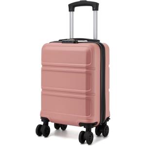 KONO Trolley Bagaglio a Mano con Ruote Rimovibili 40x30x20 cm Valigia Cabina, in ABS+PC, Conforme a Ryanair, Vueling, Wizz Air ed EasyJet (Nudo, 15")