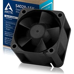 ARCTIC S4028-15K - Ventola per server PC 40x40x28 mm con doppio cuscinetto a sfera, 1400-15000 RPM, PWM regolata, connettore a 4 pin, 12 V DC - Nero