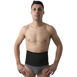 Beman 555 - Pancera in Lana Merinos e Cotone Sulla Pelle Uomo Donna Contenitiva, Termocintura Scalda Pancia, Fascia Lombare Elastica, Supporto schiena Anallergica H.22cm (Nero, 6)