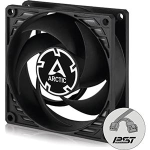 ARCTIC P8 PWM PST - 80 mm Ventola per PC, PWM Sharing Technology, Pressione Statica, Connessione PST, Velocità 200-3000 RPM, 0,3 Sone - Nero