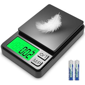 Farnirvana Bilancia Precisione 500g/0.01g, Mini Bilancia Tascabile, Portatile Bilance per Gioielli, Digital Pro Pocket, con Display LCD e 7 Unità, Funzione Tara, per Alimenti,Gioielli,Caffè(2 batterie incluse)