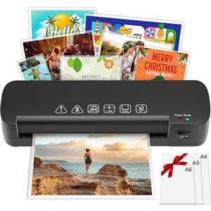 NAHKZNY Plastificatrice A4 Plastificatrice Termica Velocità 260 mm/min Laminatrice a Caldo Adatto per Formato A4 A5 A6 con 15 Fogli di Plastificazione per Casa Ufficio Scuola Ristorazione