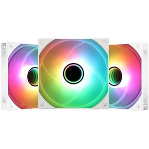 Thermalright TL-C12W-S V3 ARGB Ventola CPU, con velocità di 1500 RPM, ventola di raffreddamento per computer PWM, silenziosa a 4 poli, con effetto luce a specchio ARGB (3 ventole)