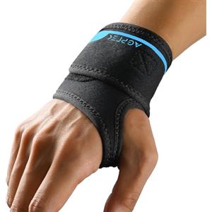 AGPTEK Tutore Polso Supporto Protezione, Fascia Polso per Tunnel Carpale, Polsiera Traspirante per Palestra, Tennis, Lavoro al Computer, Destro