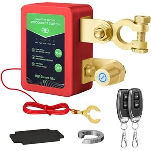Mtchavno Stacca Batteria per Auto 12V 240A, Interruttore di Isolamento della Batteria Staccabatteria Automatico Antifurto Auto Senza Fili con Telecomando per Auto RV ATV Camion Barca Trattore