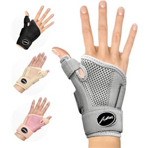 Dr. Arthritis utore Pollice Destro e Sinistro Ideato da Medici Specialisti - Tutore Polso e Pollice con 2 Stecche di Supporto Integrate - Sollievo in Caso di Artrosi o Tendinite (Confezione Singola, grigio)