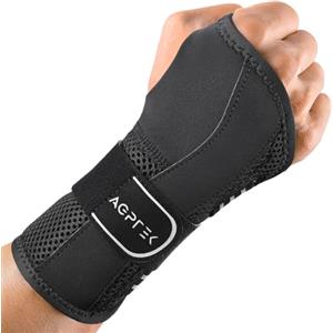 AGPTEK Tutore Polso Tunnel Carpale Nuovo - Fascia da Polso con Stecche di Supporto, Design a Strappo Facile da Indossare, Soluzione Conveniente per Dolore e Sostegno, Destro, S/M