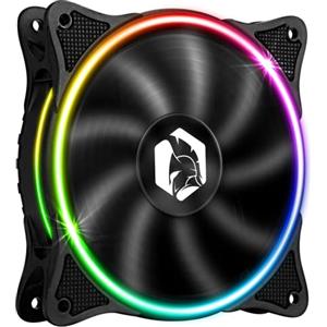 EMPIRE GAMING - Ventola di Case per PC Gamer da 1x120 MM - Flusso d'aria elevato - RGB Indirizzabile LED PWM 3 Pin 5 Volt - Dual Loop - Silenzioso - Raffreddamento 12 cm - Nero