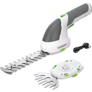 WORKPRO Forbici a Batteria 2 in 1, Cesoia Elettrica a Batteria al Litio 7,2V 2Ah, Larghezza di Taglio 100mm, Lunghezza di Taglio 150mm, Adatto al Giardino (Bianco)