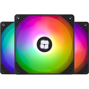 Thermalright TL-C12C-S Ventola per CPU da 120 mm ARGB, ventola silenziosa per computer a 4 pin PWM con cuscinetto S-FDB incluso, ventola di raffreddamento fino a 1500RPM (3 quantità)
