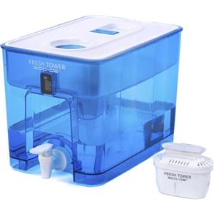 ECO-DE ECODE Dispenser Depuratore ed Erogatore Acqua Rubinetto con Filtro Compatibile, Caraffa Filtrante Fresh Water e Grande Serbatoio 9,5 L per Potabilizzare - Adatto al Frigo come Distributore Domestico