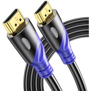 Rommisie Cavo HDMI 8K/4K 3m (HDMI 2.1, 48 Gbps, 8k@60hz,4K@120hz) Connettori Placcati Oro Ad Alta Velocità, Ethernet Audio Return, Compatibile 3D Con Laptop PS3 PC HDTV Proiettore