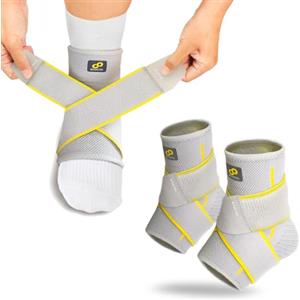 Bracoo Cavigliera Sportiva per Distorsione, Supporto Cavigliera Ortopedica, Regolabile per Tendinite, Artrite, Sport, Uomo e Donna, FS60, Grigio, L/XL