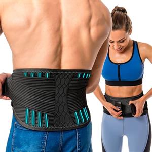 NativoDex Fascia Lombare Supporto Schiena - Cintura Lombare di Sostegno Traspirante e Confortevole per Uomo e Donna - Fascia Elastica Lombare Ortopedica - M