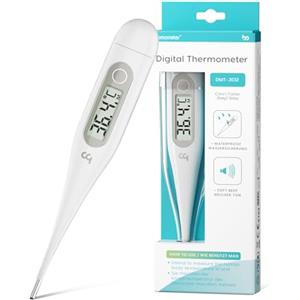 femometer Febbre Termometro digitale per bambini, letture accurate e veloci, sonda impermeabile, grigio