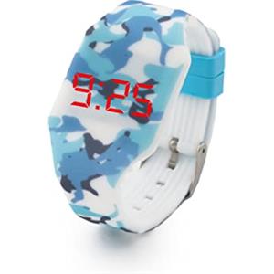 Kiddus Orologio digitale a LED bambini, ragazze, adulti. Cinturino comodo in morbido silicone. Batteria giapponese lunga durata. Facilità di lettura e apprendimento dell'ora.