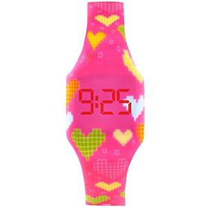 Kiddus Orologio digitale a LED bambini, ragazze, adulti. Cinturino comodo in morbido silicone. Batteria giapponese lunga durata. Facilità di lettura e apprendimento dell'ora.