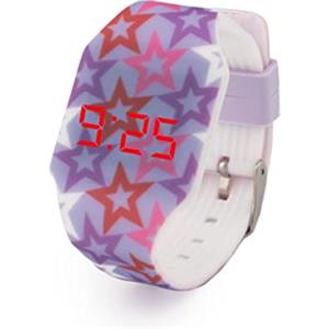 Kiddus Orologio digitale a LED bambini, ragazze, adulti. Cinturino comodo in morbido silicone. Batteria giapponese lunga durata. Facilità di lettura e apprendimento dell'ora.