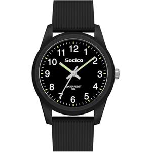 SOCICO Orologi analogici per bambini ragazze ragazzi cinturino morbido apprendimento tempo 50 m impermeabile facile da leggere per età 4-12 bambini regalo di compleanno (Nero)